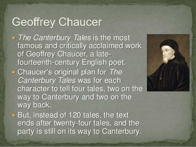 the canterbury tales geoffrey chaucer famous works