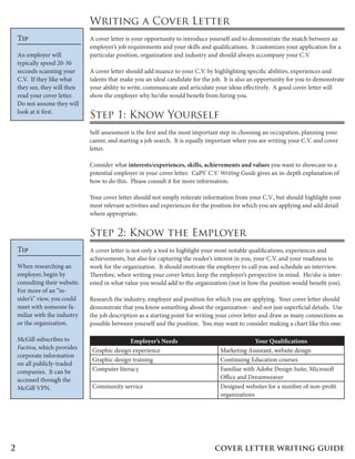 The caps guide to writing a cover letter | PDF