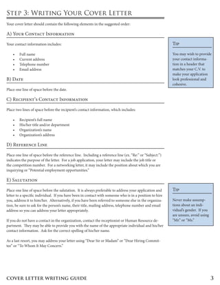 The caps guide to writing a cover letter | PDF
