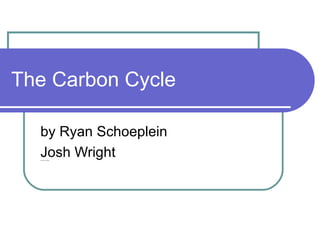 The Carbon Cycle by Ryan Schoeplein Josh Wright And Melvin the Moose 
