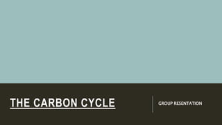 THE CARBON CYCLE GROUP RESENTATION
 