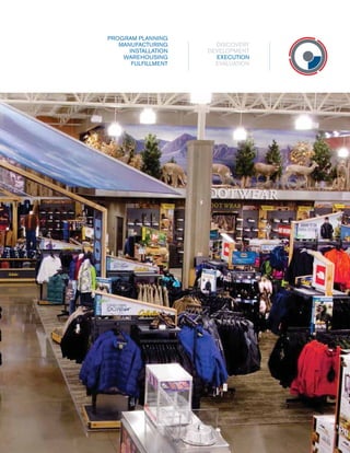 PROGRAM PLANNING
MANUFACTURING
INSTALLATION
WAREHOUSING
FULFILLMENT

DISCOVERY
DEVELOPMENT
EXECUTION
EVALUATION

49
49

 