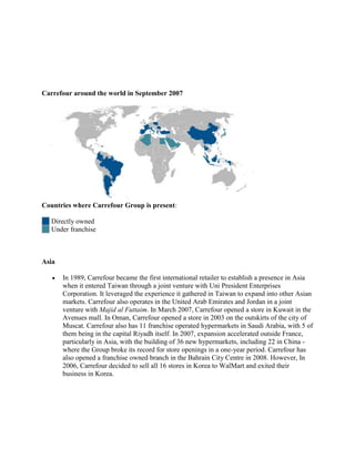 The carrefour assignment