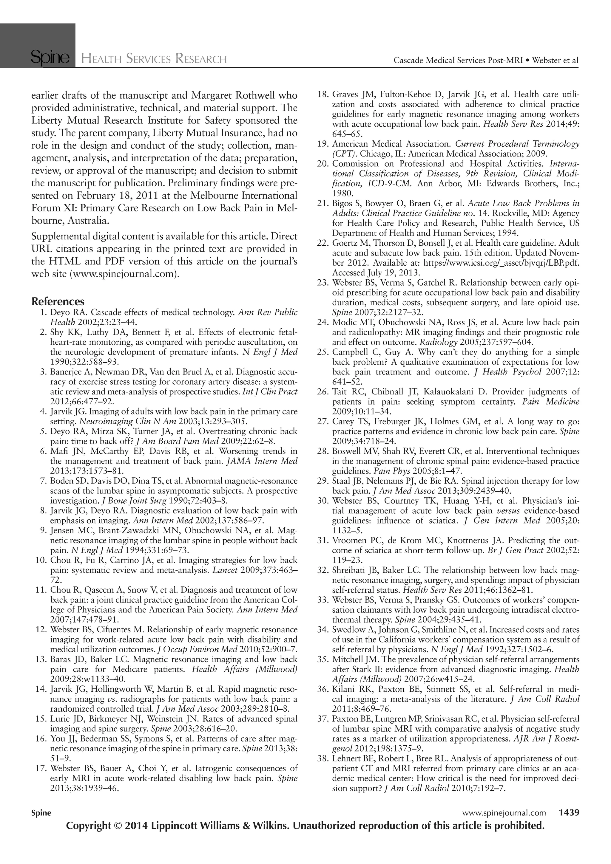 The cascade of_medical_services_mri