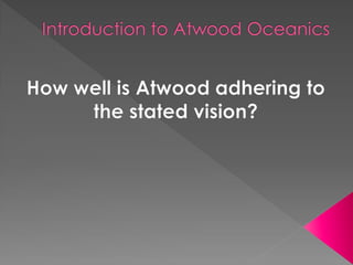 The Case for Atwood Oceanics Inc. (ATW)