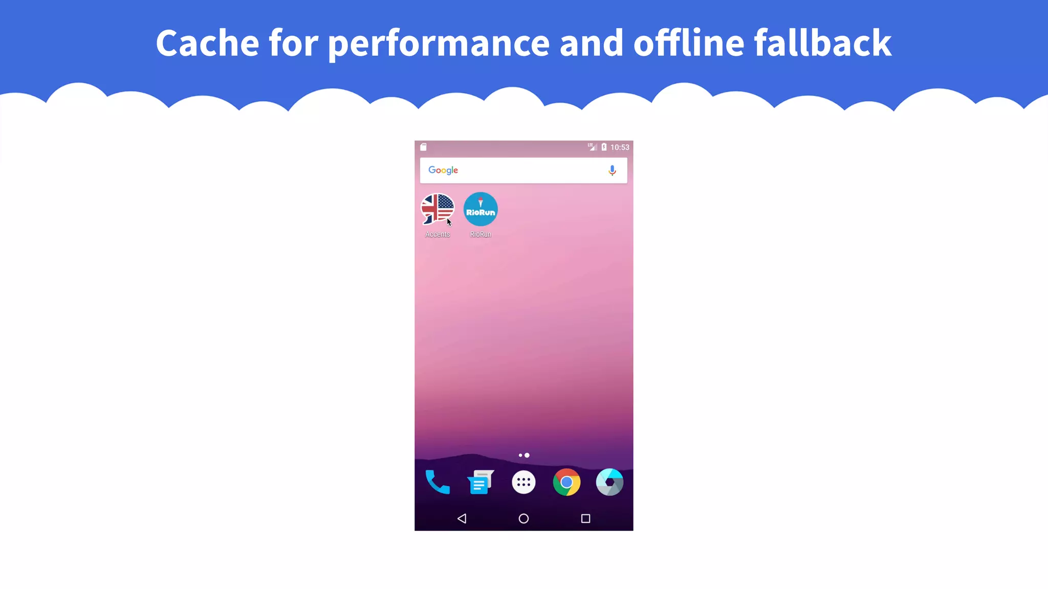 Cache for performance and offline fallback
 