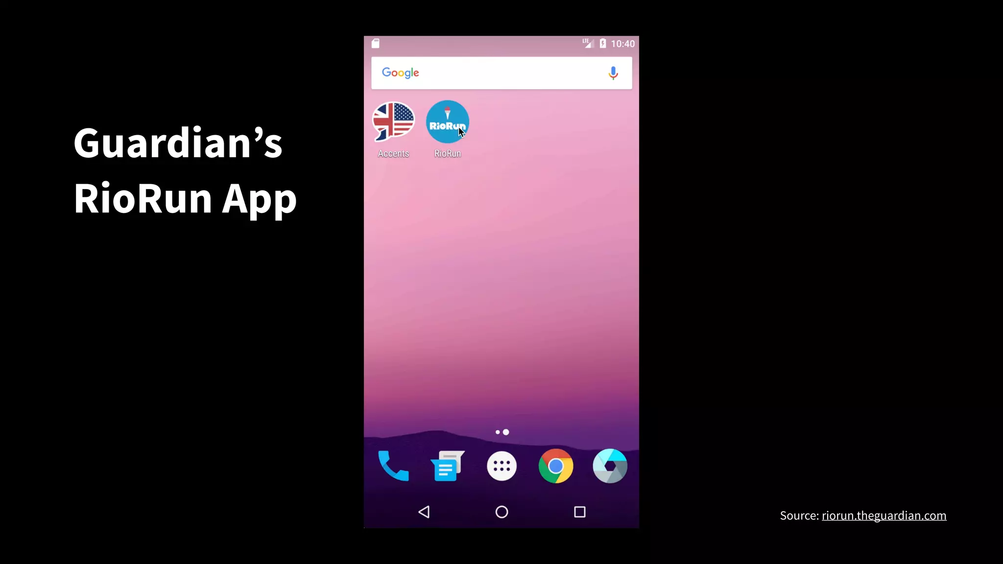 Source: riorun.theguardian.com
Guardian’s
RioRun App
 