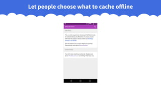 Let people choose what to cache offline
 