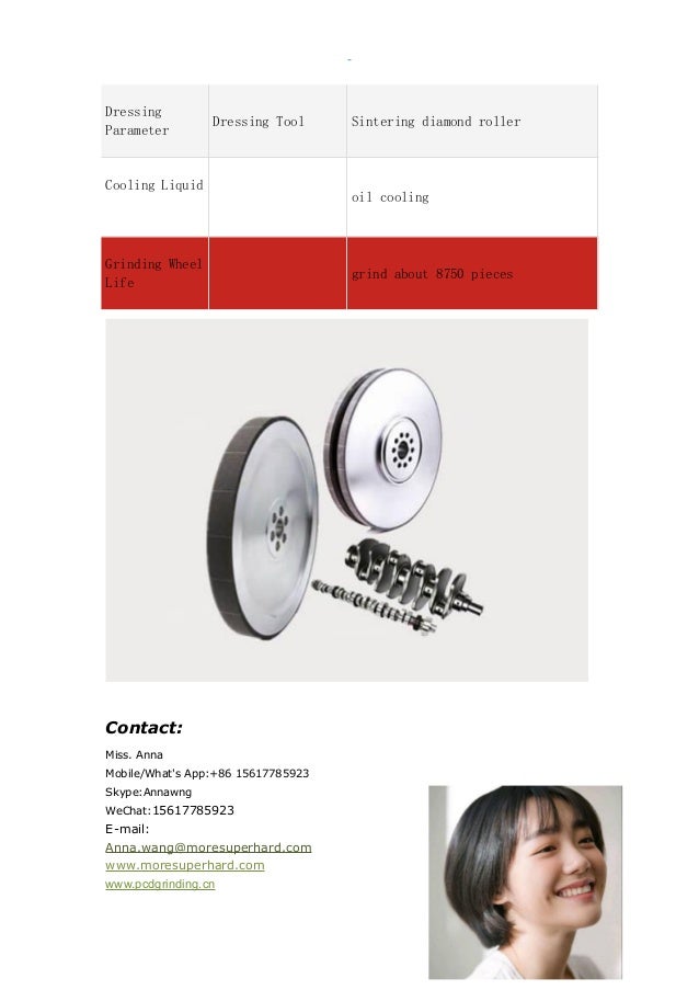 The case of double ends vitrified cbn wheel for grinding cam lobes of