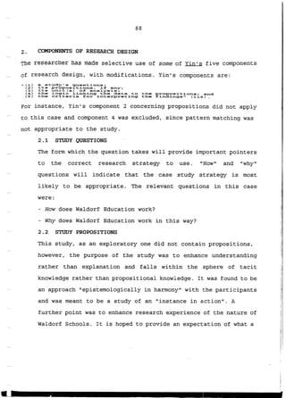 The Case Study Research Methodology and Components of Research Design