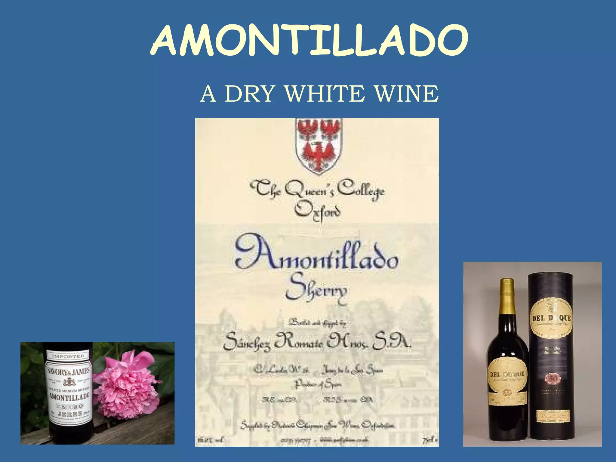 AMONTILLADO A DRY WHITE WINE