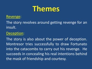 The cask of amontillado, text and analysis | PPT