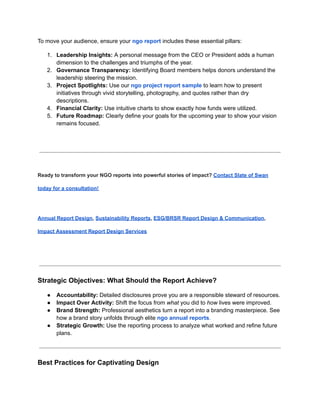 Ngo Report.pdf Transforming NGO Impact Data into Compelling Global Narratives | PDF