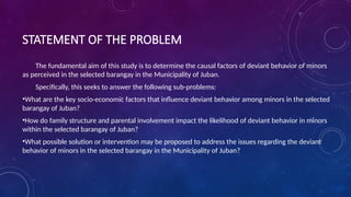 THE CAUSAL FACTORS OF DEVIANT BEHAVIOR OF MINORS.ppt