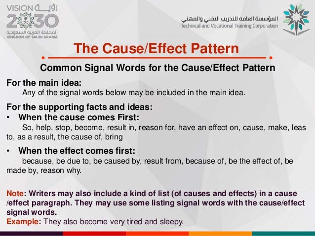what is cause and effect pattern