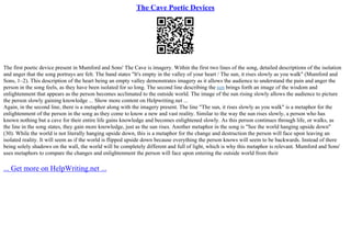 The Cave Poetic Devices | PPT