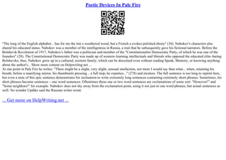 The Cave Poetic Devices | PPT