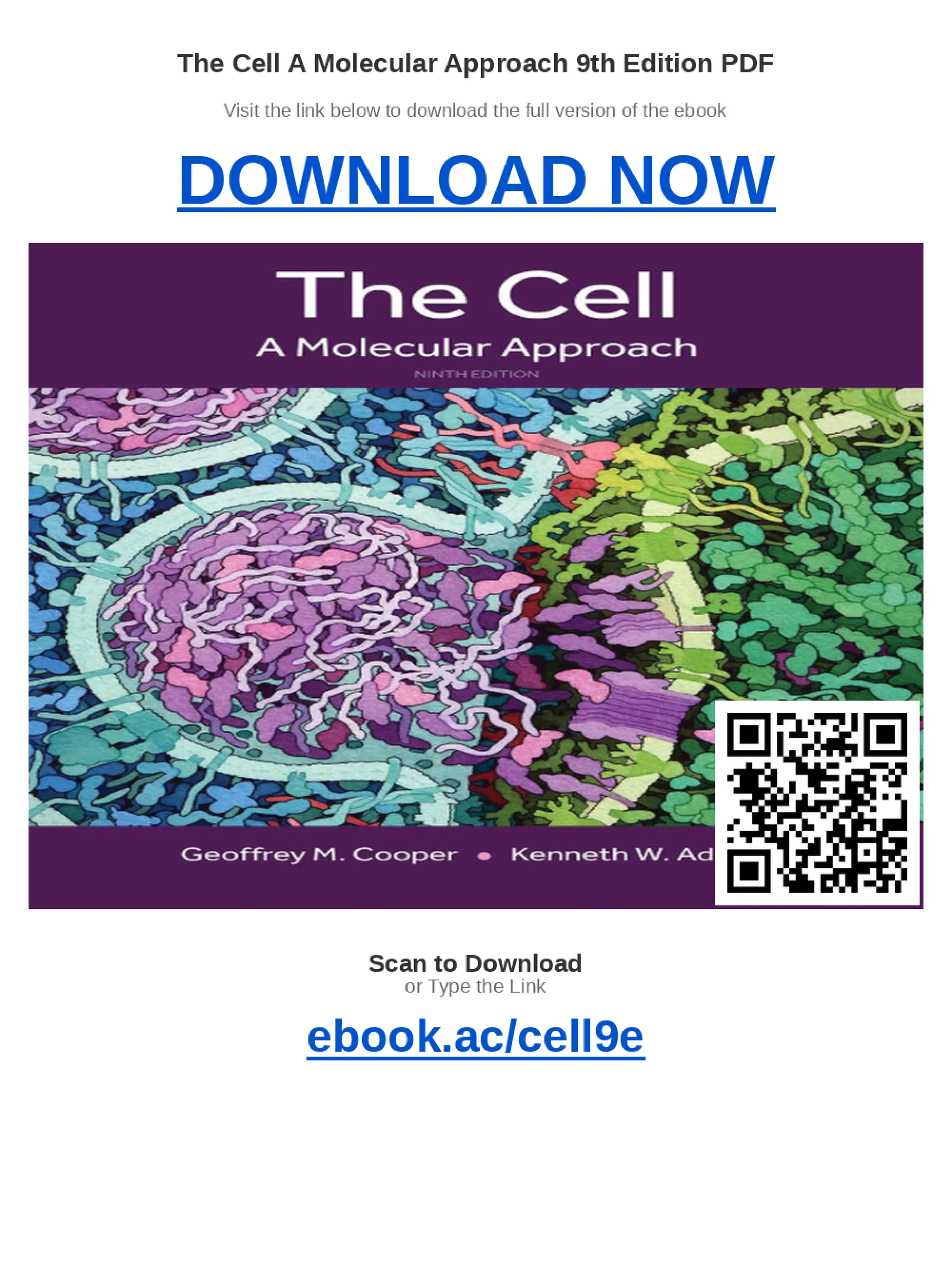 The Cell A Molecular Approach 9th Edition PDF | PDF