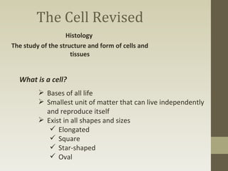 The cell and tissues | PPT