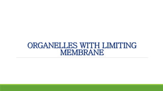 ORGANELLES WITH LIMITING
MEMBRANE
 