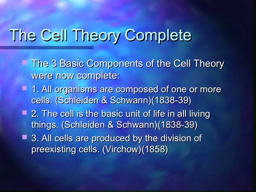 The cell theory