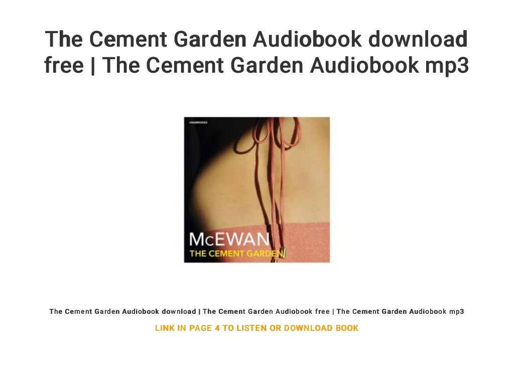 The Cement Garden Audiobook download free | The Cement Garden Audiobo…