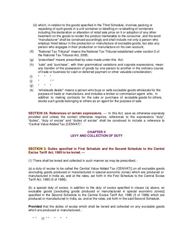 Bare Act- The Central Excise Act 1944