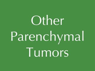 Other Parenchymal Tumors 