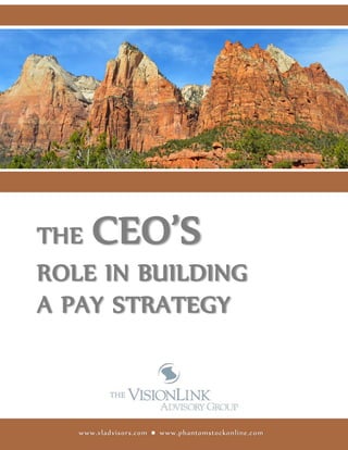 www.vladvisors.com ● www.phantomstockonline.com
THE CEO’S
ROLE IN BUILDING
A PAY STRATEGY
 