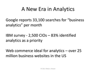 The CEO Wants Analytics! Now What?