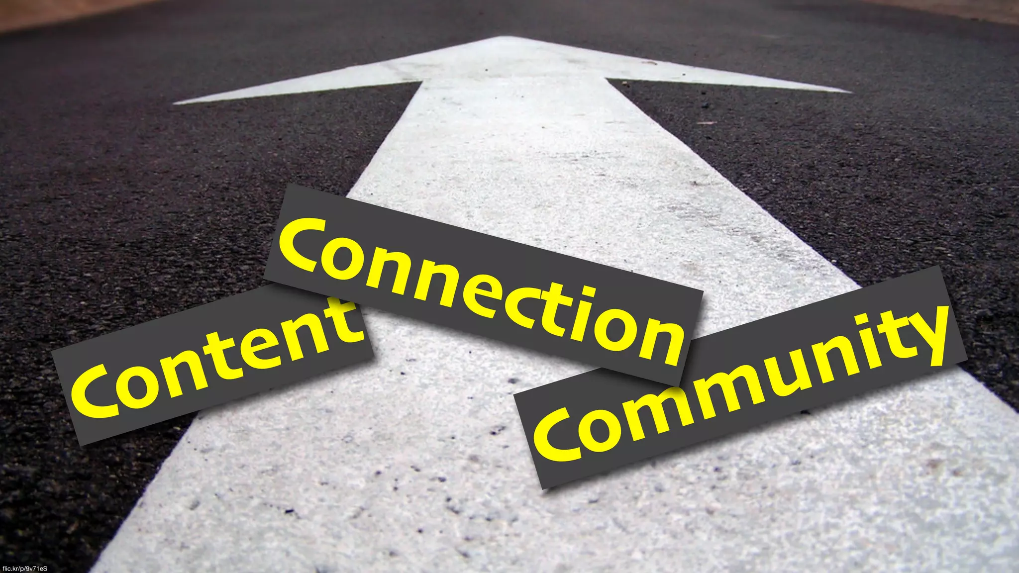 Content
Community
Connection
ﬂic.kr/p/9v71eS
 