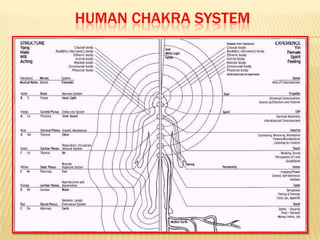 HUMAN CHAKRA SYSTEM
 