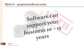 Myth #1 – perpetual softwareexists
 