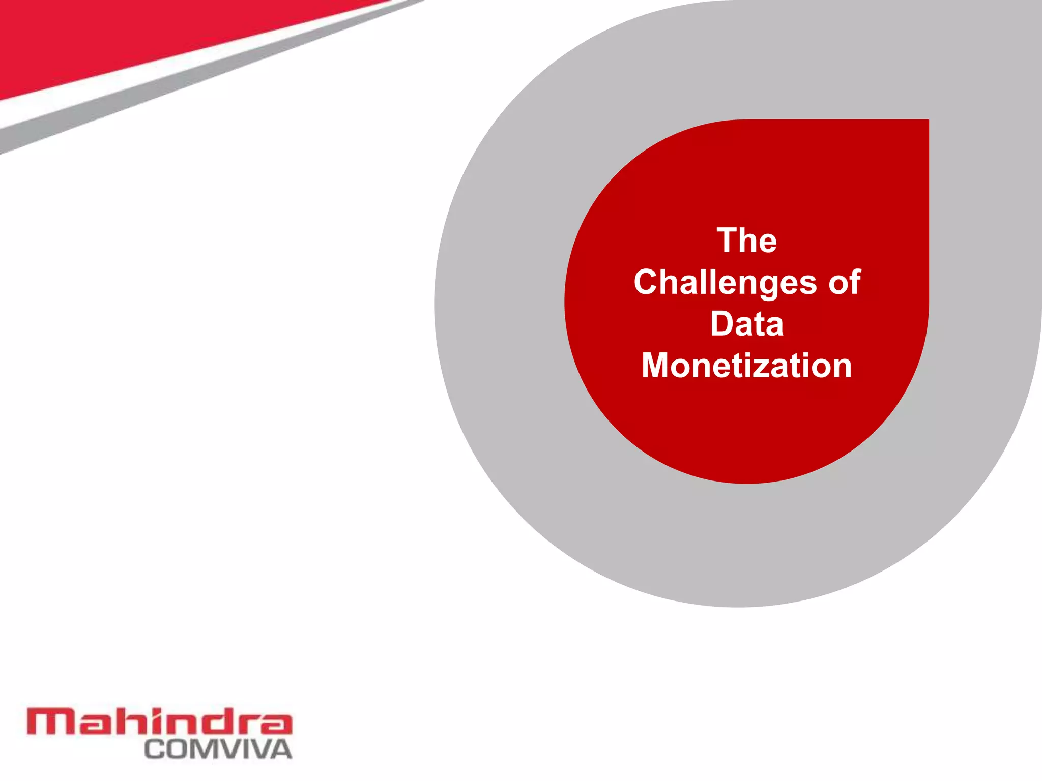 The
Challenges of
Data
Monetization
 