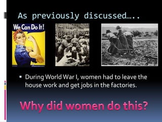 The changing role of women | PPTX