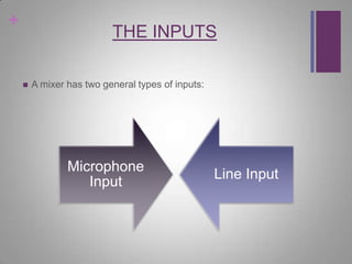 Input Channel The channel strip presentation | PPTX