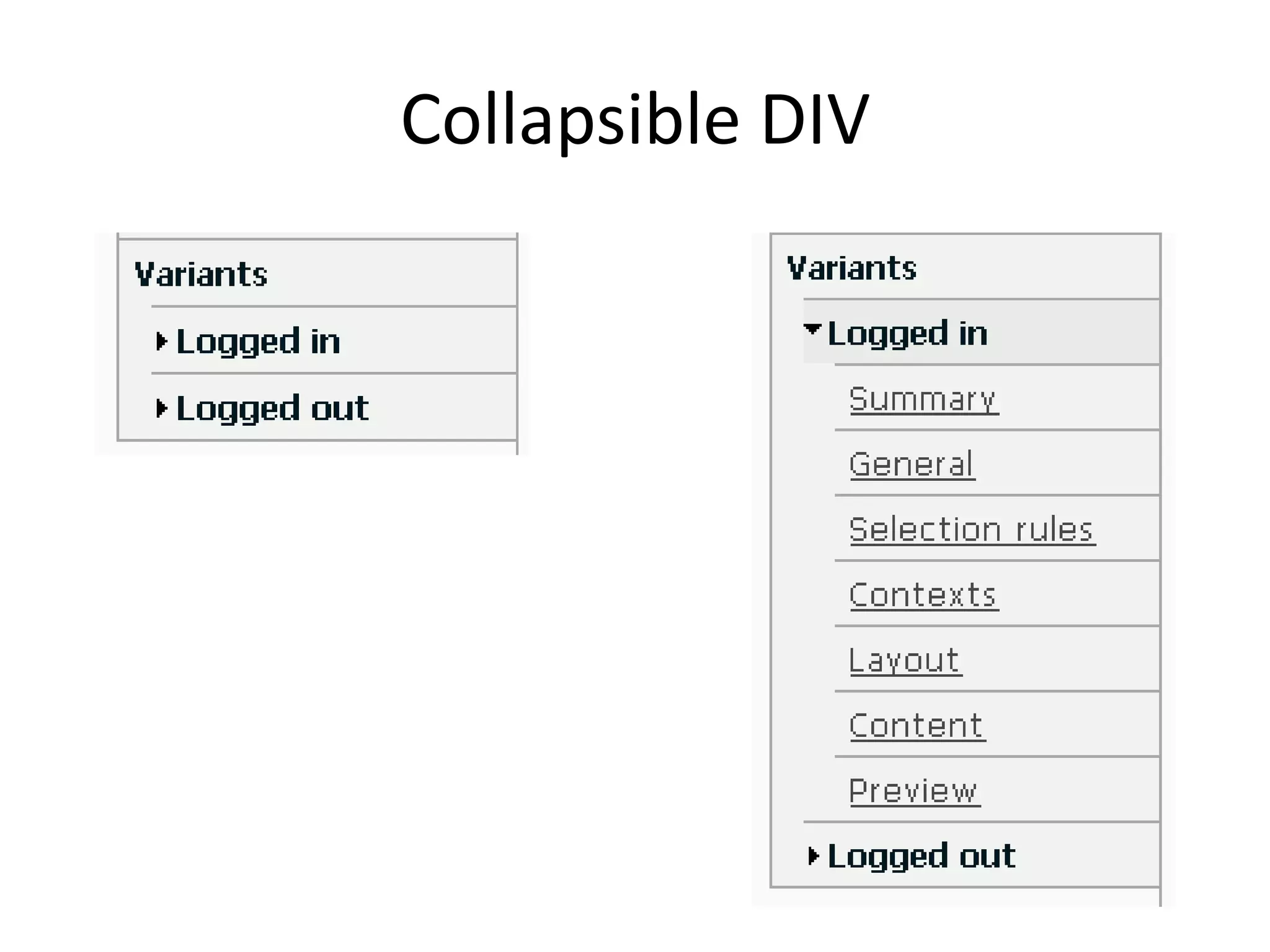 Collapsible DIV
