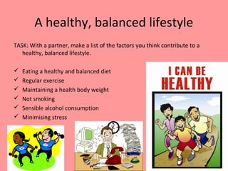 The characteristics of a balanced, healthy lifestyle | PPT