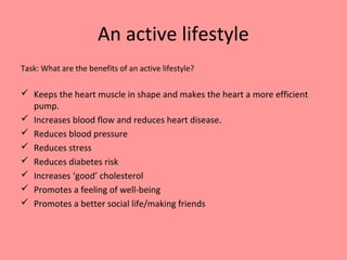 The characteristics of a balanced, healthy lifestyle | PPT