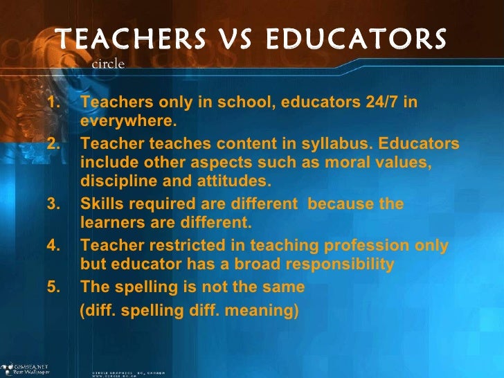 The characteristics of effective teachers