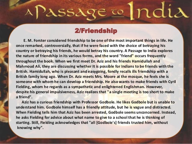 The characters and themes of a passage to india