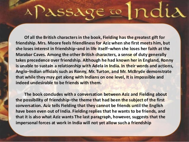 The characters and themes of a passage to india