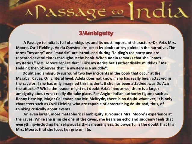 The characters and themes of a passage to india