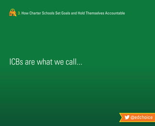3. How Charter Schools Set Goals and Hold Themselves Accountable
@edchoice
ICBs are what we call...
 
