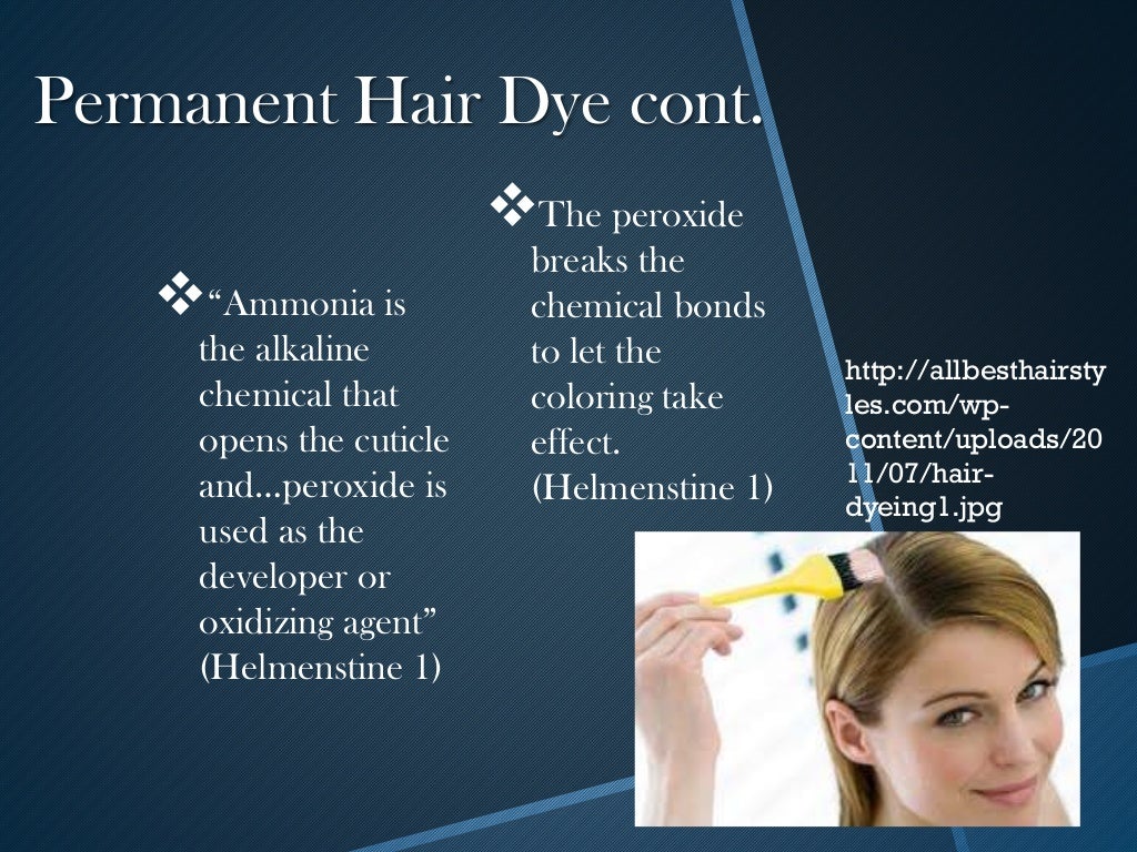 The chemistry of hair dye presentation