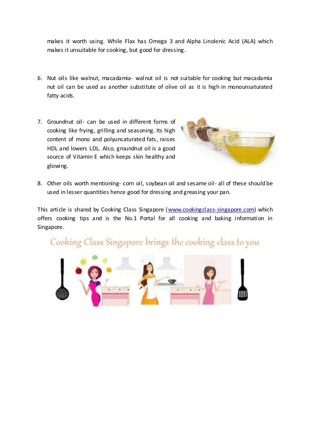 The Chemistry Of Healthy Cooking Oils