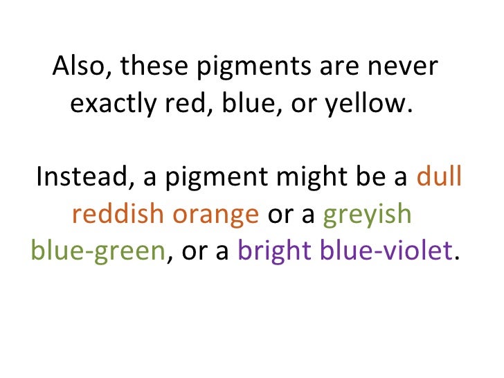 Chemistry of paint Where does paint come from?