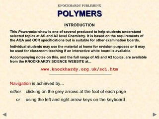 The Chemistry Of Polymers | PPT