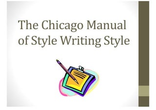 The Chicago Manual Of Style Writing Style