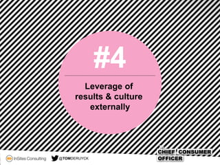 Leverage of
results & culture
externally
#4
@TOMDERUYCK
 